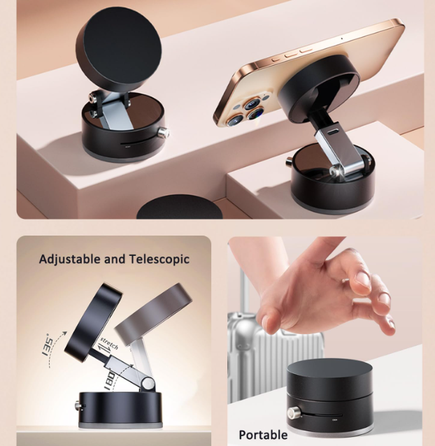 Vacuum Magnetic Suction Phone Holder